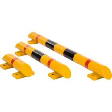 Roller stop bar made of polyurethane, yellow/black
